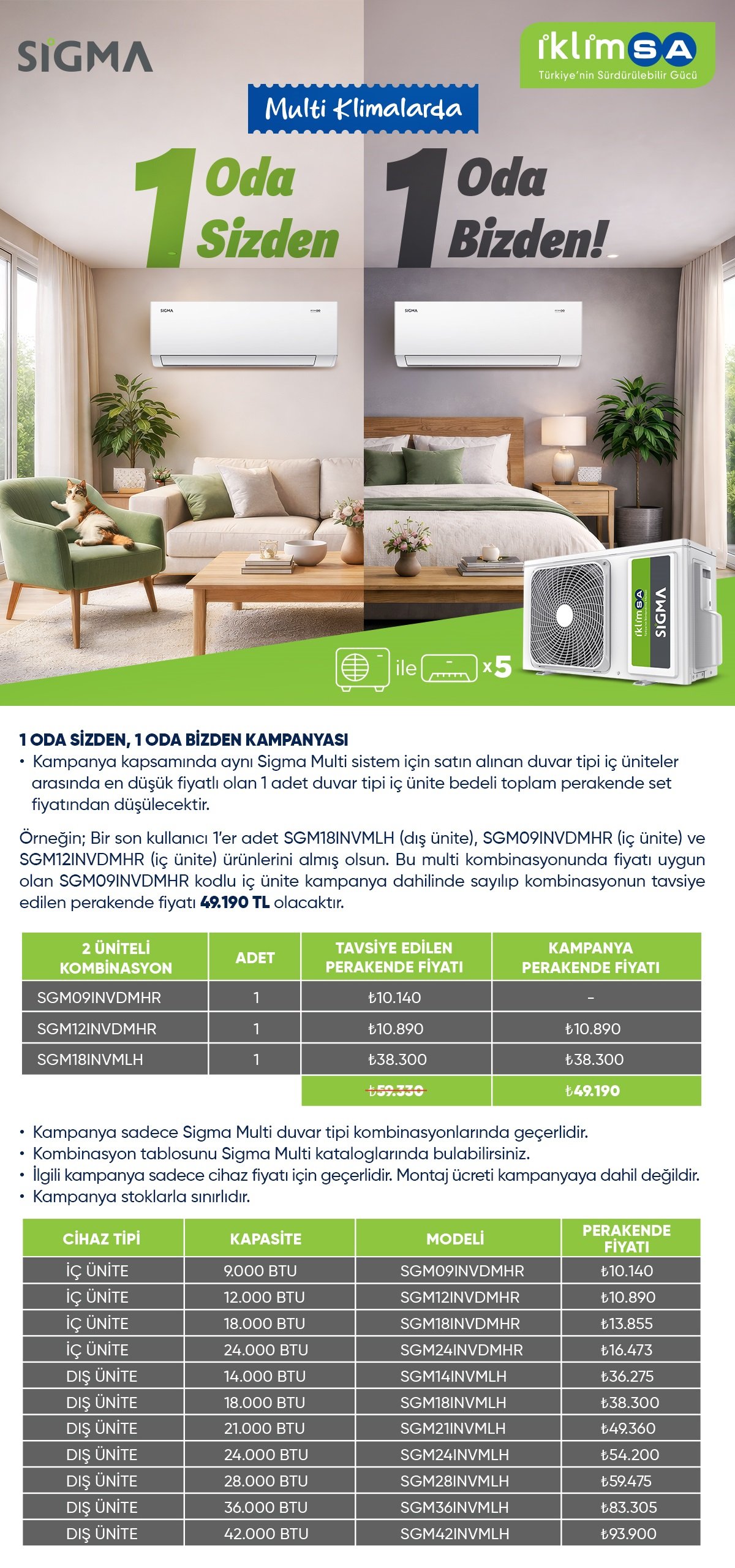 sigma klima multi kampanyası