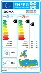 Sigma SGM09INVDHG Exclusive A+++ 9BTU Inverter Klima Beyaz/Siyah