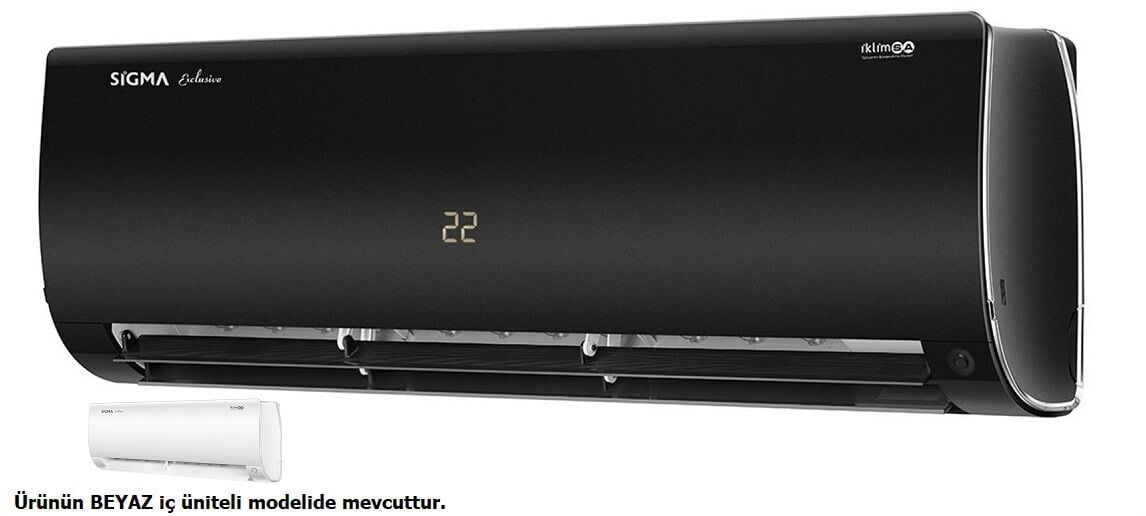 Sigma SGM12INVDHG Exclusive A+++ 12 BTU Inverter Klima-SİYAH/BEYAZ