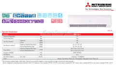 (Sadece İç Ünite)-Mitsubishi Multi Sistem 24 BTU SRK71ZR-S Klima