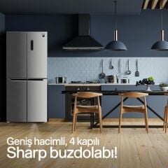 SHARP SJ-MD580M 4 Kapılı Gardırop Buzdolabı