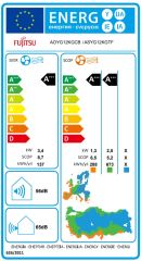 Fujitsu High Spec 12 BTU A+++ Inverter Klima R32-ASEH12KGTG (AIRSTAGE 2025)+(WİFİ)