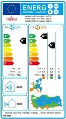 Fujitsu Beauty 12 BTU A++ Inverter Klima R32-ASEG12KETF-B ( AIRSTAGE 2025 )