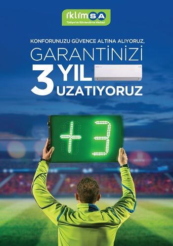 +3 Yıl Klima Garanti Uzatma 0-6 Ay-Mavi Belge
